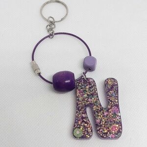 Purple Glitter 'N' Keychain
